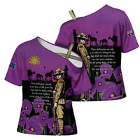 ANZAC Soldier and War Animals Cross Shoulder Shirt We Will Remember Them