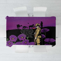 ANZAC Soldier and War Animals Tablecloth We Will Remember Them