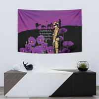 ANZAC Soldier and War Animals Tapestry We Will Remember Them