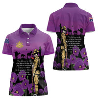 ANZAC Soldier and War Animals Women Polo Shirt We Will Remember Them