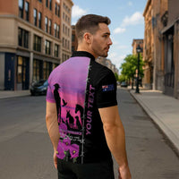 Personalised ANZAC War Animals Zipper Polo Shirt Lest We Forget Memorial