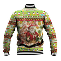 Hawaiian Santa Aloha Pineapple Christmas Baseball Jacket Mele Kalikimaka - Polynesian Pride