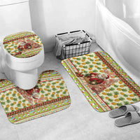 Hawaiian Santa Aloha Pineapple Christmas Bathroom Set Mele Kalikimaka - Polynesian Pride