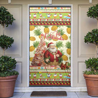 Hawaiian Santa Aloha Pineapple Christmas Door Cover Mele Kalikimaka - Polynesian Pride