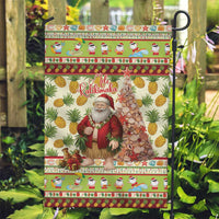 Hawaiian Santa Aloha Pineapple Christmas Garden Flag Mele Kalikimaka - Polynesian Pride