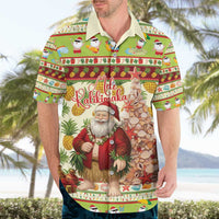 Hawaiian Santa Aloha Pineapple Christmas Hawaiian Shirt Mele Kalikimaka - Polynesian Pride