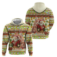 Hawaiian Santa Aloha Pineapple Christmas Hoodie Mele Kalikimaka LT15 - Polynesian Pride