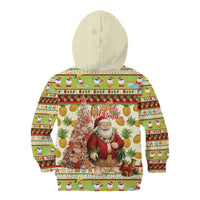 Hawaiian Santa Aloha Pineapple Christmas Kid Hoodie Mele Kalikimaka - Polynesian Pride