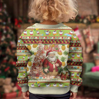 Hawaiian Santa Aloha Pineapple Christmas Kid Ugly Christmas Sweater Mele Kalikimaka - Polynesian Pride