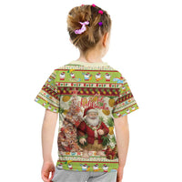Hawaiian Santa Aloha Pineapple Christmas Kid T Shirt Mele Kalikimaka - Polynesian Pride