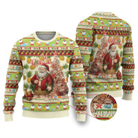 Hawaiian Santa Aloha Pineapple Christmas Ugly Christmas Sweater Mele Kalikimaka - Polynesian Pride