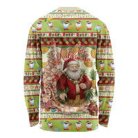 Hawaiian Santa Aloha Pineapple Christmas Long Sleeve Shirt Mele Kalikimaka - Polynesian Pride