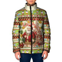 Hawaiian Santa Aloha Pineapple Christmas Padded Jacket Mele Kalikimaka - Polynesian Pride