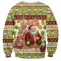 Hawaiian Santa Aloha Pineapple Christmas Sweatshirt Mele Kalikimaka - Polynesian Pride