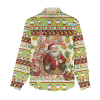 Hawaiian Santa Aloha Pineapple Christmas Women Casual Shirt Mele Kalikimaka LT15 - Polynesian Pride