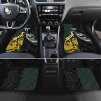 New Zealand and South Africa Rugby Car Mats Silver Fern With Springboks