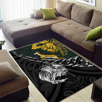 New Zealand and South Africa Rugby Area Rug Maori Kiwi With Springboks