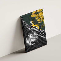 New Zealand and South Africa Rugby Canvas Wall Art Maori Kiwi With Springboks