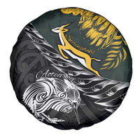 New Zealand and South Africa Rugby Spare Tire Cover Maori Kiwi With Springboks
