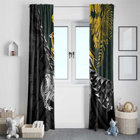 New Zealand and South Africa Rugby Window Curtain Maori Kiwi With Springboks