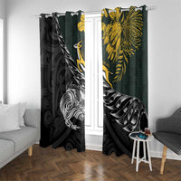 New Zealand and South Africa Rugby Window Curtain Maori Kiwi With Springboks
