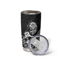 New Zealand Silver Fern Rugby Custom Tumbler Cup Maori Tiki Black Version