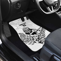 New Zealand Silver Fern Rugby Custom Car Mats Maori Tiki White Version