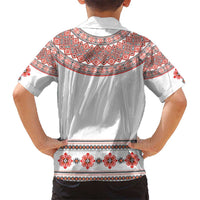 Bulgarian Embroidery Style Seamless Pattern Kid Hawaiian Shirt