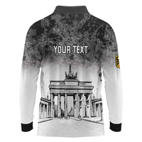 Personalized Germany Berlin Wall Long Sleeve Polo Shirt Tag der Deutschen Einheit