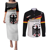 Custom Germany Football Couples Matching Puletasi and Long Sleeve Button Shirt Come On DFB-Team