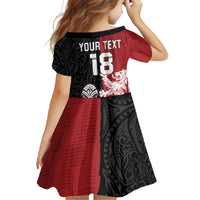 Custom British Lions New Zealand Family Matching Long Sleeve Bodycon Dress and Hawaiian Shirt Unique Style - Polynesian Pride