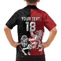 Custom British Lions New Zealand Family Matching Off Shoulder Maxi Dress and Hawaiian Shirt Unique Style - Polynesian Pride