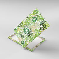 Green Aloha Hawaiian Canvas Wall Art Monstera Hibiscus Tropical Pattern