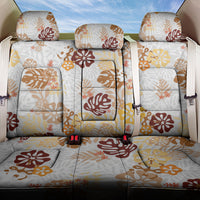 Brown Aloha Hawaiian Back Car Seat Cover Monstera Hibiscus Tropical Pattern