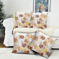 Brown Aloha Hawaiian Pillow Cover Monstera Hibiscus Tropical Pattern