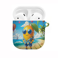 Funny Hawaii Mango AirPods Case Tropical Summer Beach Mascot Vacation