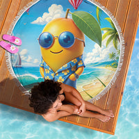Funny Hawaii Mango Beach Blanket Tropical Summer Beach Mascot Vacation
