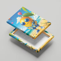 Funny Hawaii Mango Canvas Wall Art Tropical Summer Beach Mascot Vacation