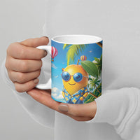 Funny Hawaii Mango Ceramic Mug Tropical Summer Beach Mascot Vacation