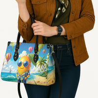 Funny Hawaii Mango Leather Bag Tropical Summer Beach Mascot Vacation