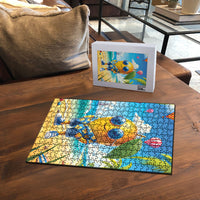 Funny Hawaii Mango Puzzle Tropical Summer Beach Mascot Vacation