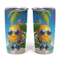 Funny Hawaii Mango Tumbler Cup Tropical Summer Beach Mascot Vacation