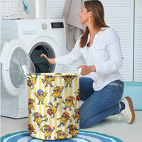 Funny Hawaii Mango Hip Hop Cartoon Laundry Basket Summer Beach Party