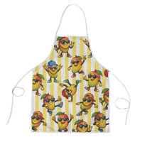 Funny Hawaii Mango Hip Hop Cartoon Apron Summer Beach Party