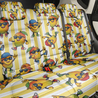 Funny Hawaii Mango Hip Hop Cartoon Back Car Seat Cover Summer Beach Party