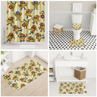 Funny Hawaii Mango Hip Hop Cartoon Bathroom Set Summer Beach Party