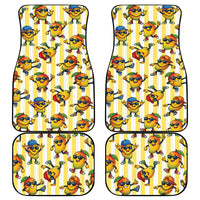 Funny Hawaii Mango Hip Hop Cartoon Car Mats Summer Beach Party