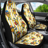 Funny Hawaii Mango Hip Hop Cartoon Car Seat Cover Summer Beach Party