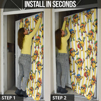 Funny Hawaii Mango Hip Hop Cartoon Door Cover Summer Beach Party