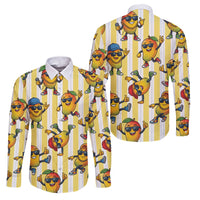 Funny Hawaii Mango Hip Hop Cartoon Family Matching Mermaid Dress and Hawaiian Shirt Summer Beach Party
